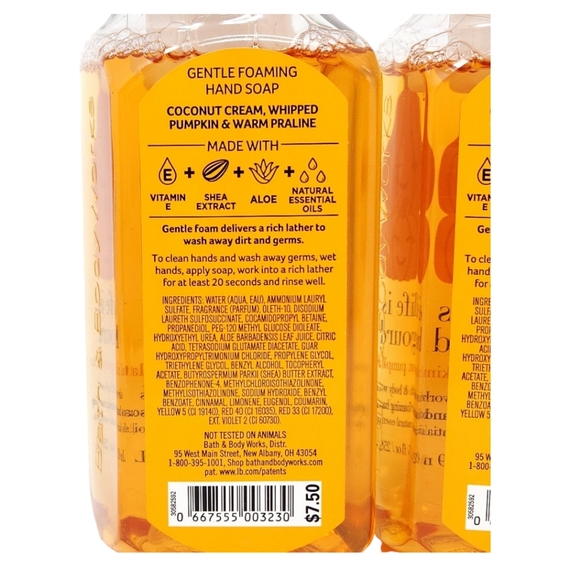 Fall Pumpkin Coconut Latte Gentle Foaming Hand Soap 2 New Bottles, Life is Gourd - Picture 3 of 3